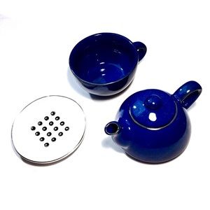 🆕 Pier 1 Stackable Teapot and Cup Set For One